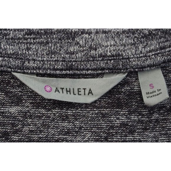 ATHLETA Pose Tunic Top Thumbholes Charcoal Gray Curved Hem, Size S Small - Picture 6 of 7